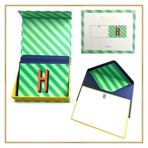 NWOT Pencil & Paper Co. for Anthropologie "H" Monogram Boxed Notecard Set